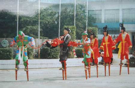 高跷花鼓